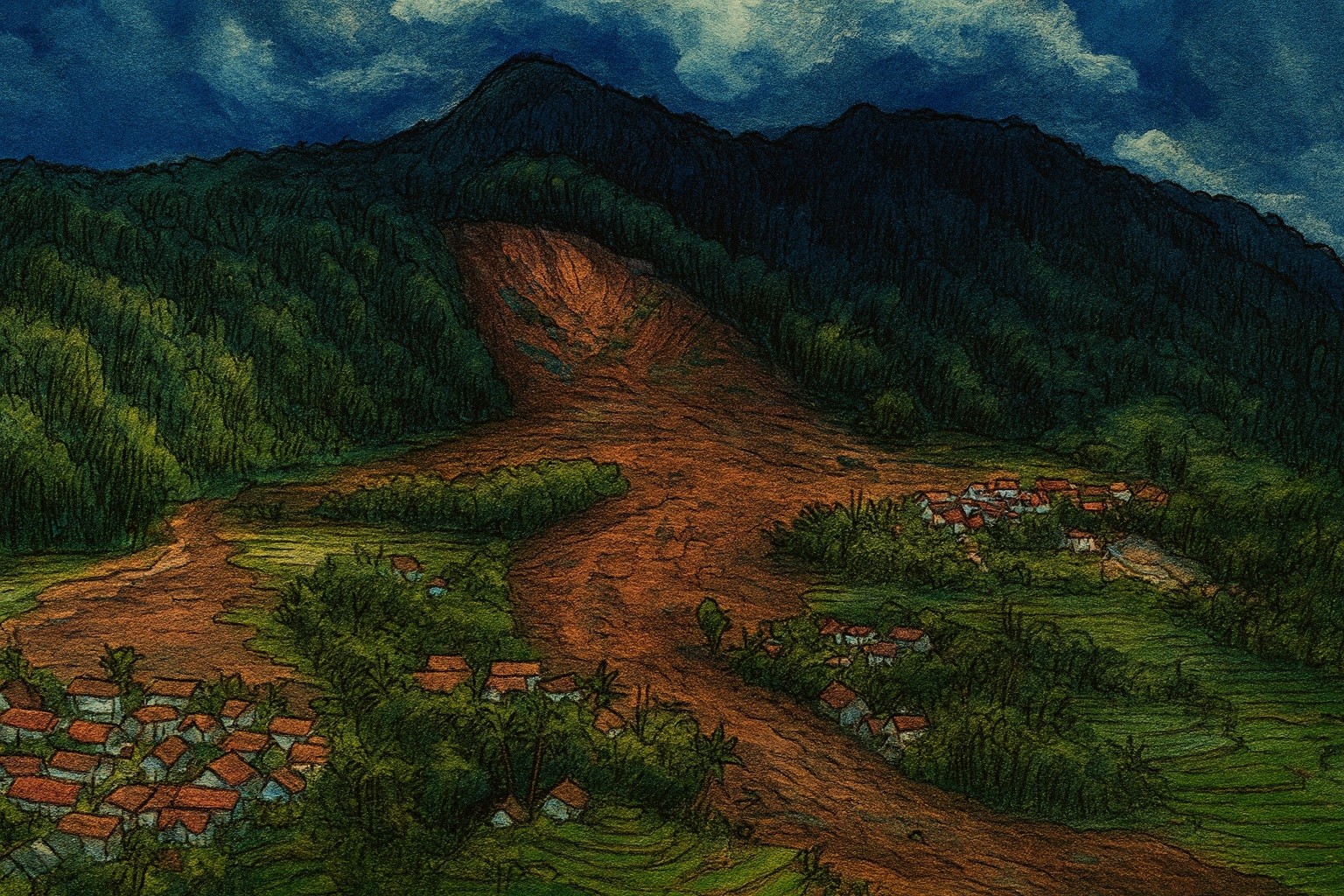 Longsor Besar Terjang Pandanarum Banjarnegara, Puluhan Warga Hilang dan Ratusan Mengungsi