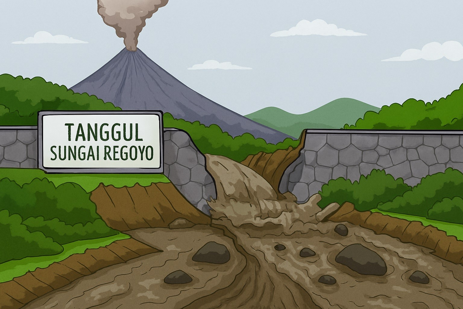 Tanggul Sungai Regoyo Jebol Dihantam Banjir Lahar Semeru, Lahan Warga Lumajang Terendam