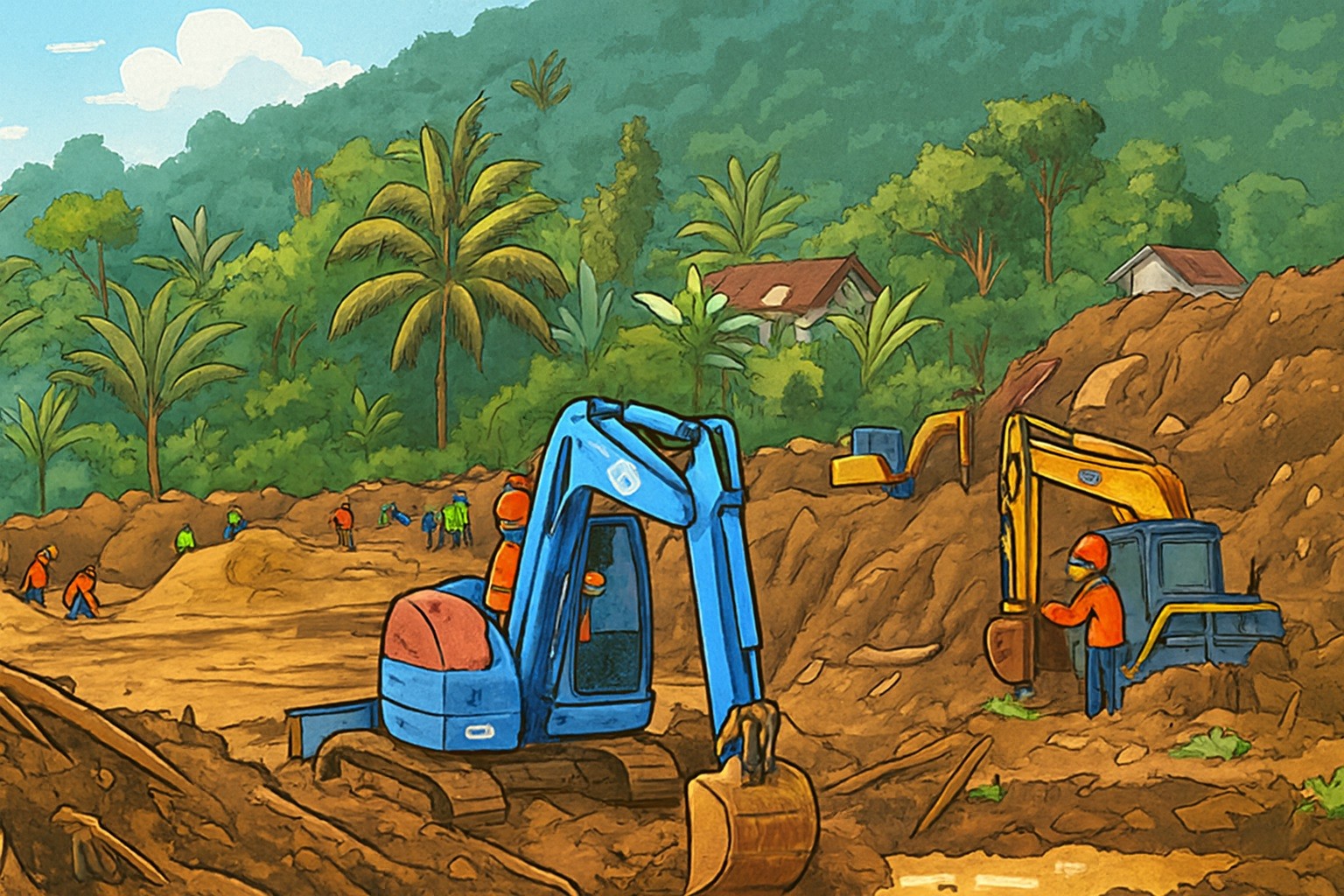 Tim SAR Kerahkan Strategi Baru Hadapi Longsor Banjarnegara, Pencarian Difokuskan pada Tiga Sektor